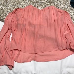Off the shoulder long sleeved top